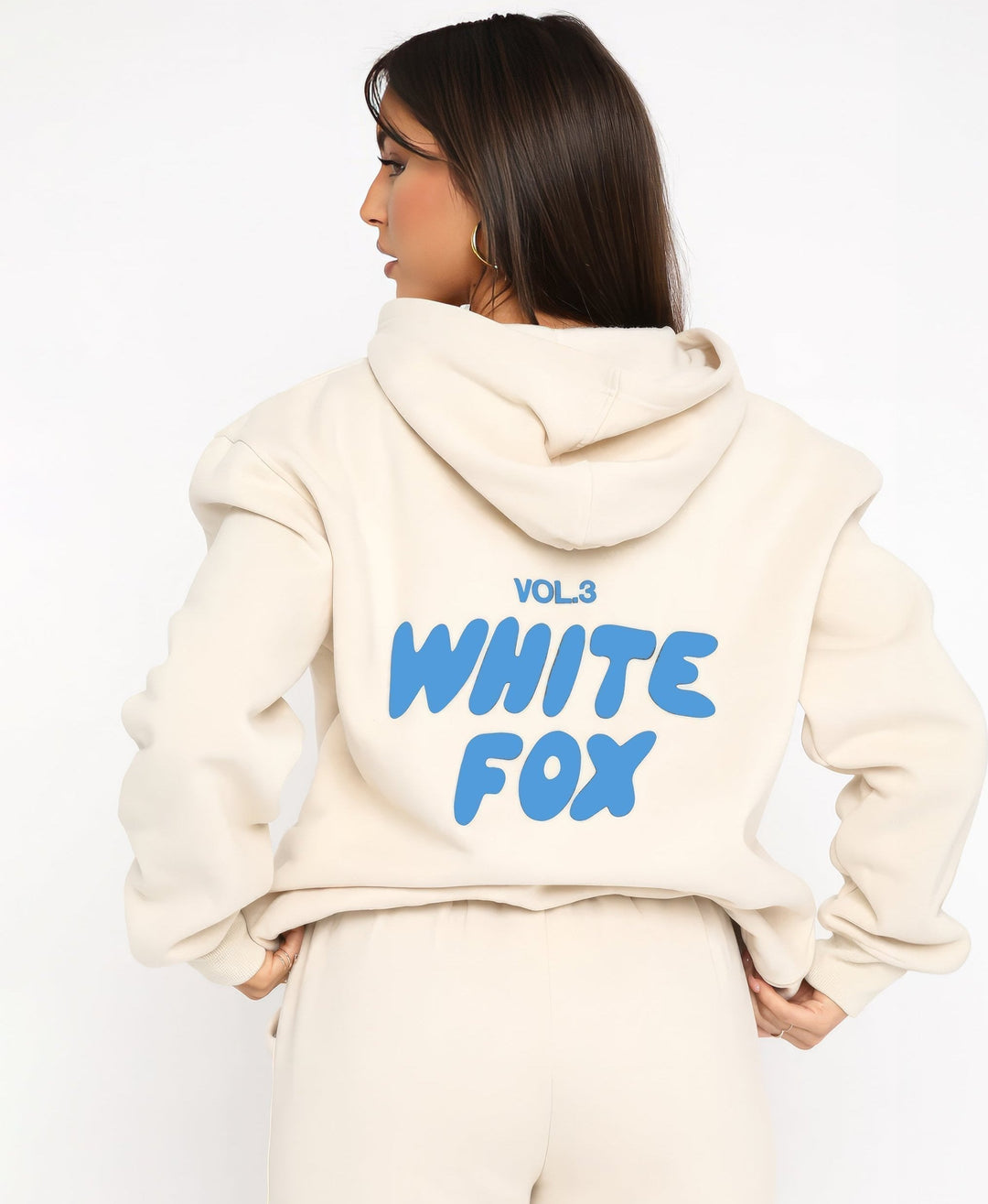 Women's hoodie and jogger tracksuit set with hood and pockets