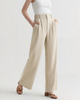 Women's wide-leg tailored trousers with belt loops
