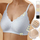 Seamless Comfort Bra with Adjustable Band in Black - View 2 | Bellmere