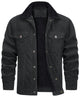 Corduroy jacket with sherpa collar and lining