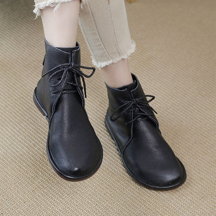 Women's Lace-Up Winter Boots in Black - View 7 | Bellmere