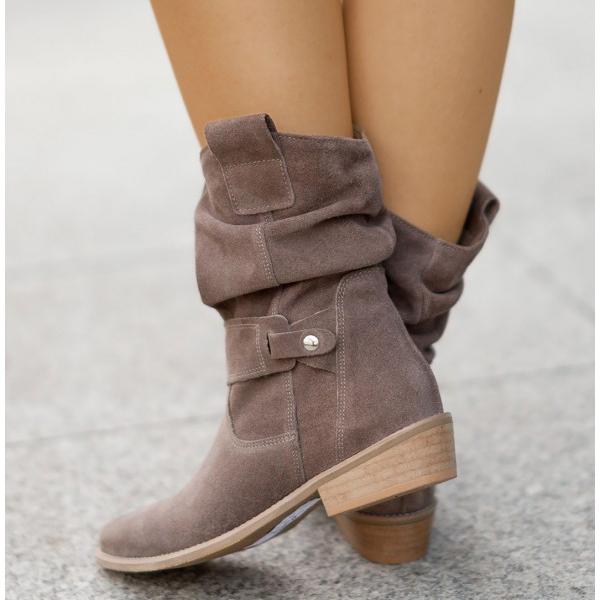 Ankle Boots with Zipper and Comfort Sole Shoes in Texan Brown - View 5 | Bellmere