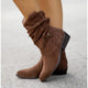 Ankle Boots with Zipper and Comfort Sole Shoes in Texan Brown - View 3 | Bellmere
