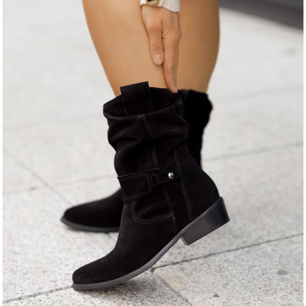 Ankle Boots with Zipper and Comfort Sole Shoes in Texan Brown - View 4 | Bellmere