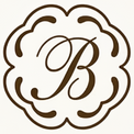 Decorative monogram with the letter 'B' on a white background