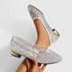 Dahlia | Women's Lace Pointed Toe Flats Gold Heel Detail