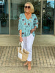 Women's Floral Blouse in Blue | Bellmere