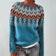 Women's multicolour Fair Isle crew neck sweater