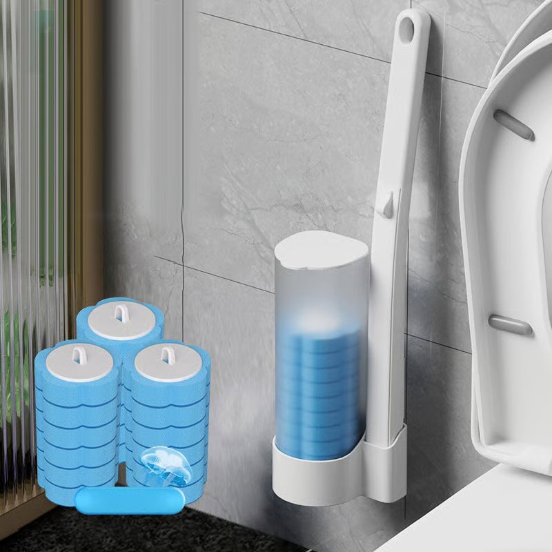 Disposable toilet cleaning tool for bathroom use