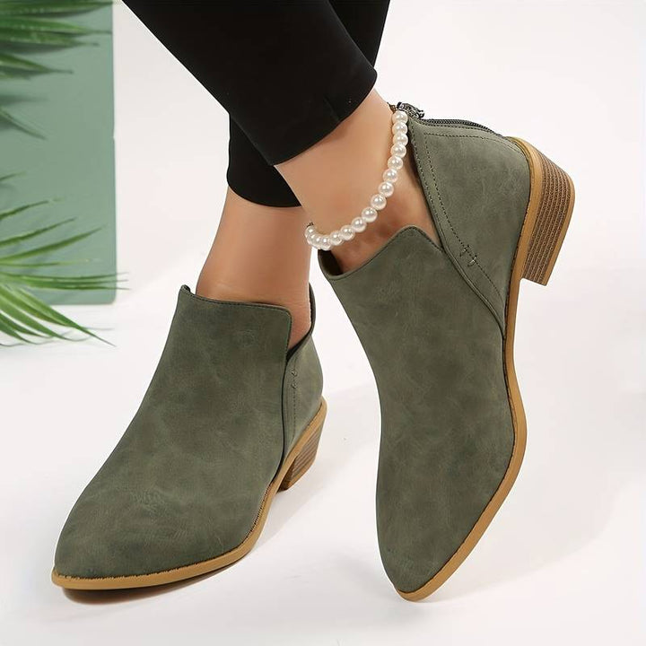 Women's Mid-Calf Boots in Green | Bellmere