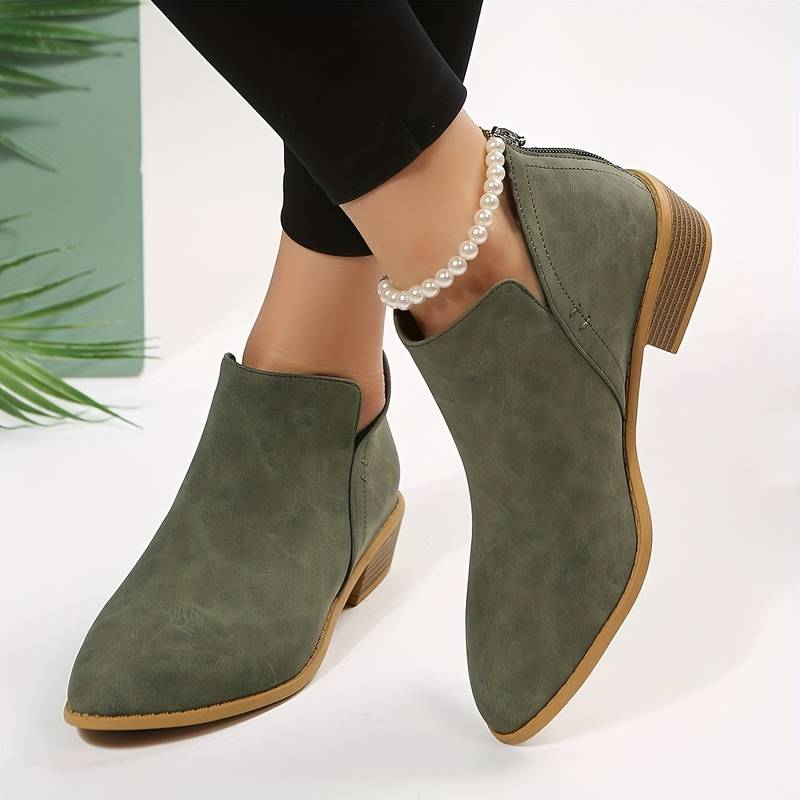 Women's Mid-Calf Boots in Green - View 6 | Bellmere