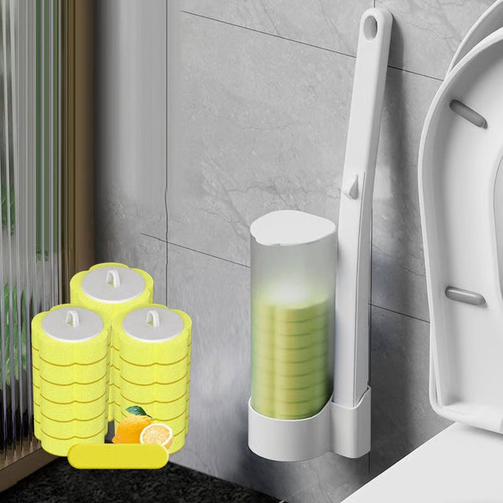 Disposable toilet cleaning tool for bathroom use