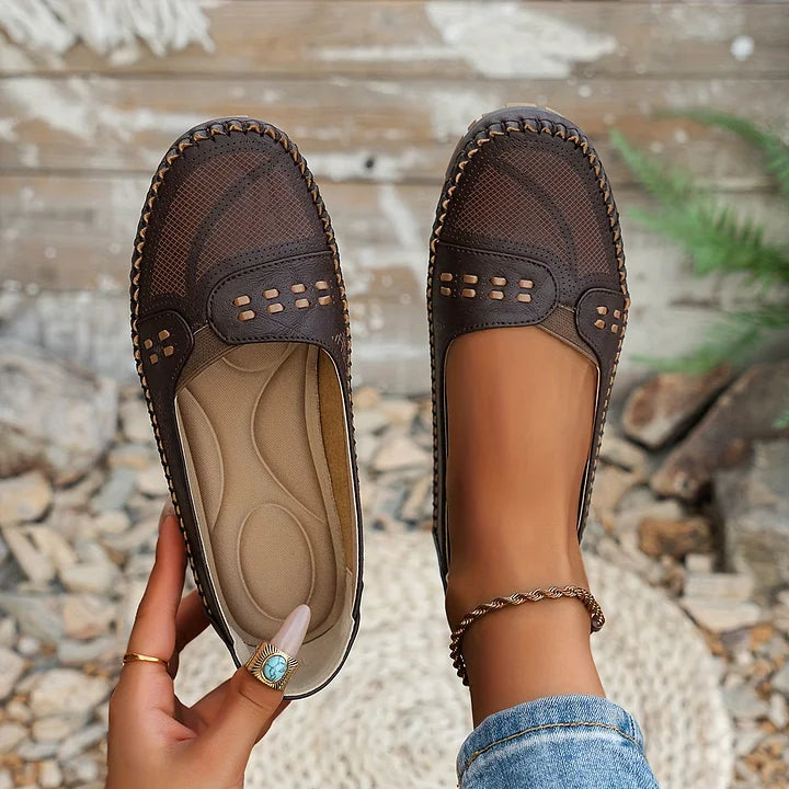 Women's Flats in Beige - View 3 | Bellmere