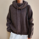 Women's Cozy Hoodie Sweater in Green - View 7 | Bellmere