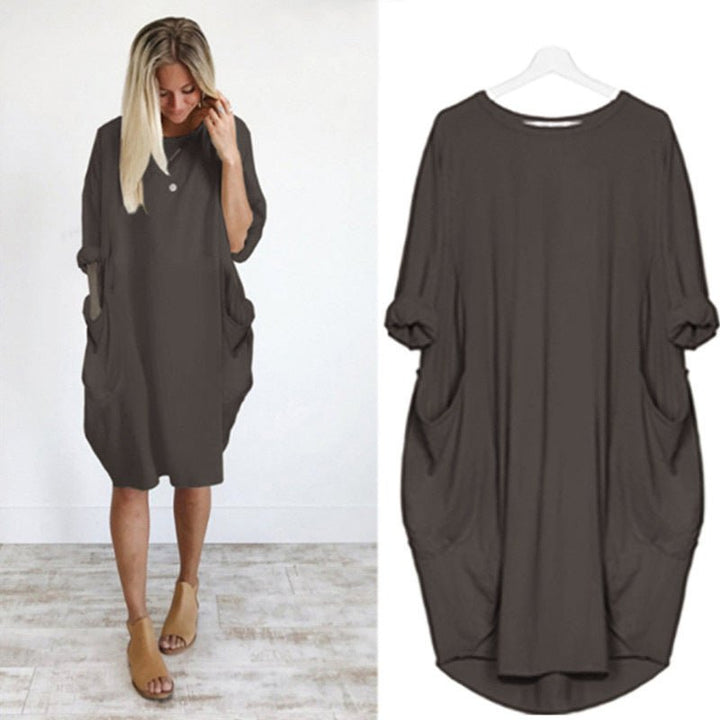 Gina Pocket Dress in Black - View 10 | Bellmere