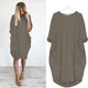 Gina Pocket Dress in Black - View 3 | Bellmere