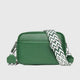 Leather Shoulder Bag with Adjustable Strap in Black - View 6 | Bellmere
