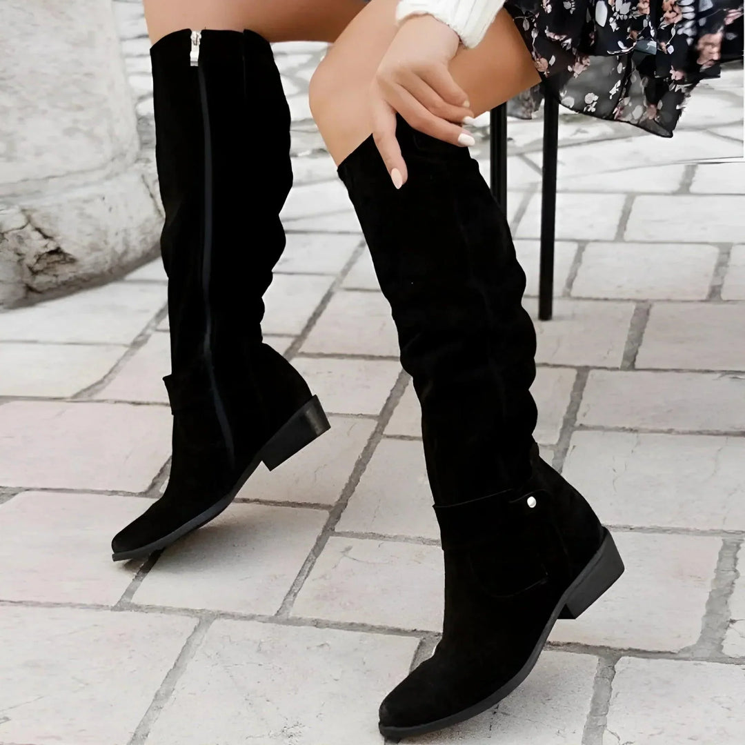 Women's Leather Boots in Beige - View 7 | Bellmere
