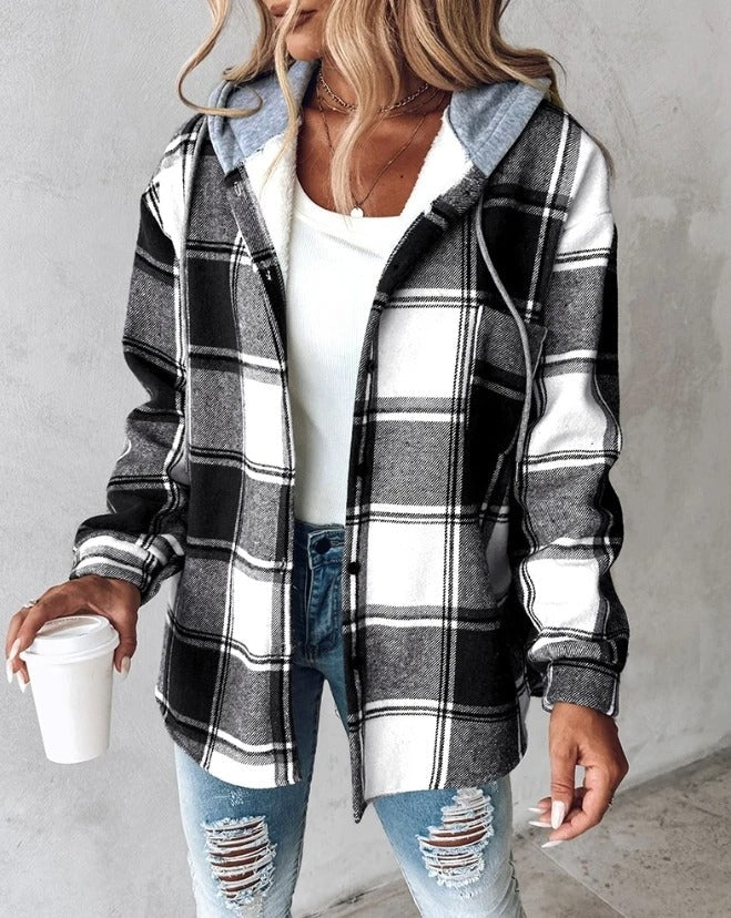 Women's printed casual hoodie
