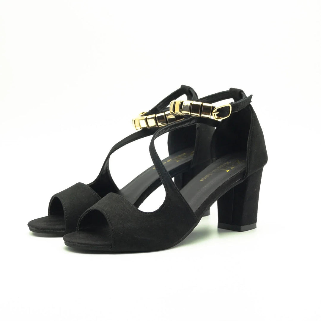 Rosalind | Women's Open Toe Block Heel Ankle Strap Sandals Chain