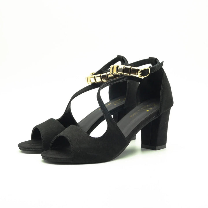 Rosalind | Women's Open Toe Block Heel Ankle Strap Sandals Chain