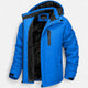 Men's hooded winter parka with fleece lining, zip front and long sleeves