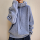 Women's Cozy Hoodie Sweater in Green - View 5 | Bellmere
