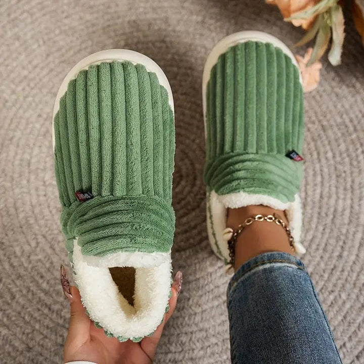 Women's Ultra-Cozy Slippers Shoes in Green - View 12 | Bellmere