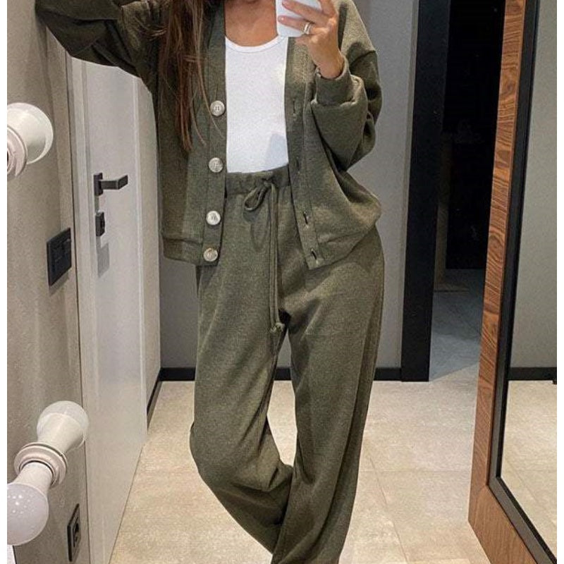 Women's coordinated knitted sweater set