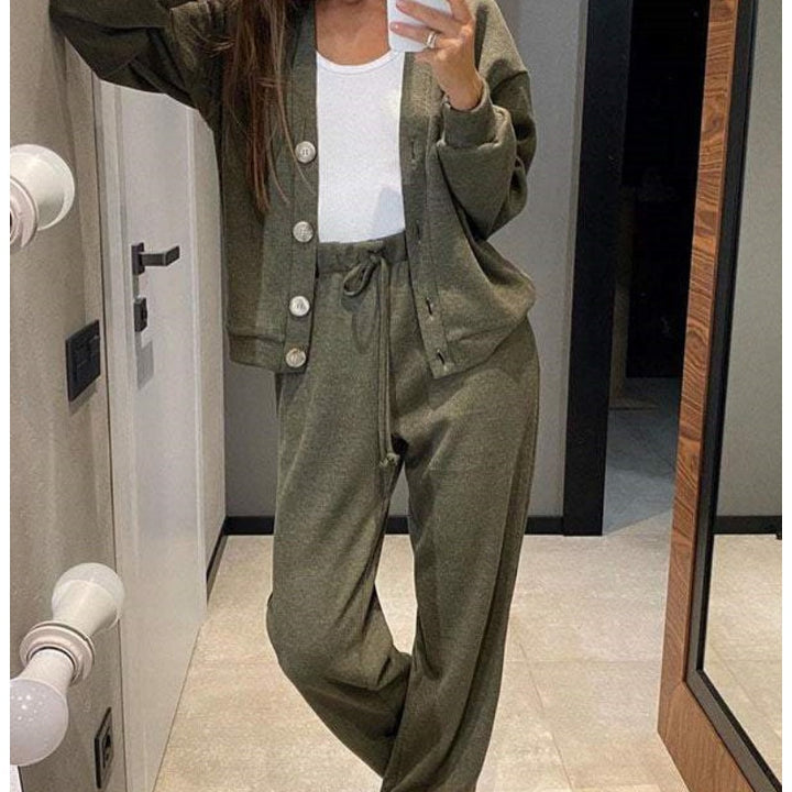 Women's coordinated knitted sweater set