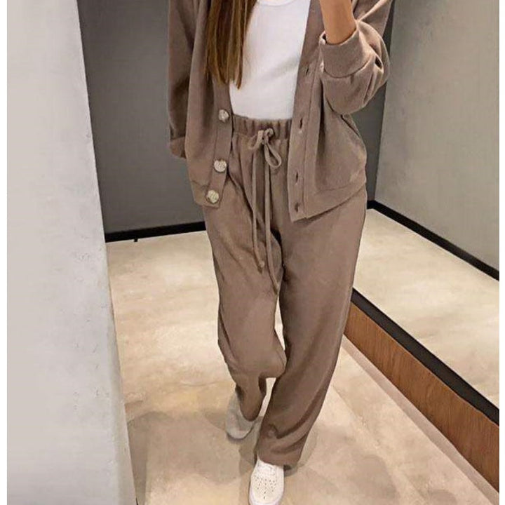 Women's coordinated knitted sweater set