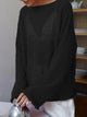 Women's oversized knit pullover with wide sleeves