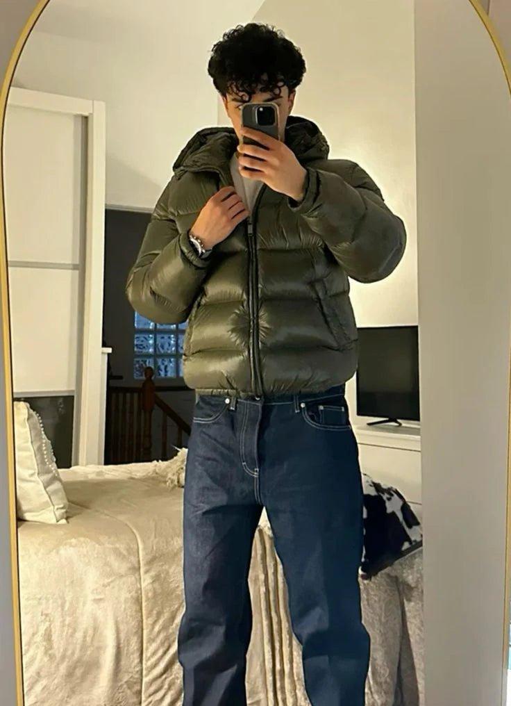 Women's puffer jacket for cold weather