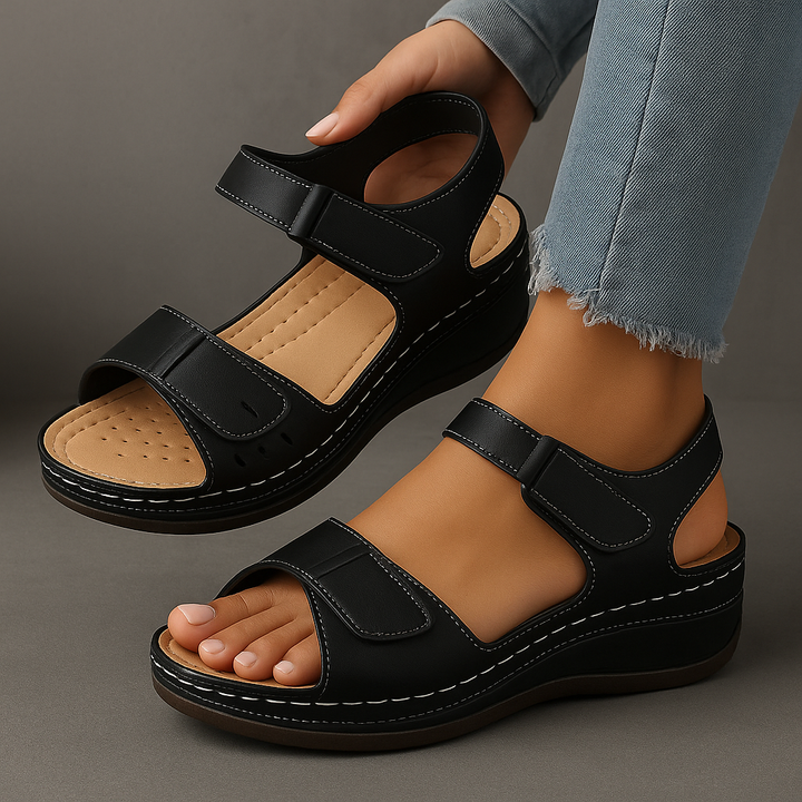 Women's Wedge Sandals in Green - View 11 | Bellmere