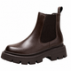 Women's Chelsea ankle boots with round toes and lug soles