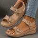 Women's Wedge Sandals in Green - View 5 | Bellmere