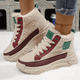 Women's Winter Boots with Cushioned Sole in Khaki - View 3 | Bellmere