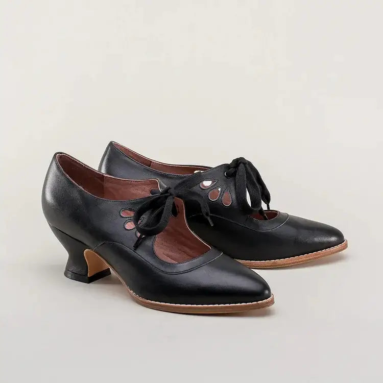 Vintage Pin-Up Heels in Black - View 6 | Bellmere