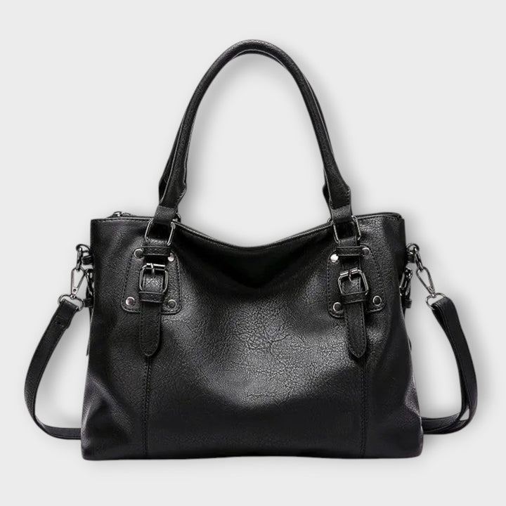 Women's Classic Handbag with Shoulder Strap in Brown - View 4 | Bellmere