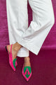 Women's Colorful Ballet Flats with Fringes Sandaal in Green | Bellmere