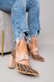 Brooke | Women's Leopard Suede Sandals with Stable Heel