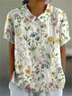 Women's Floral Blouse in Green-Yellow - View 2 | Bellmere