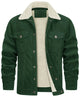 Corduroy jacket with sherpa collar and lining
