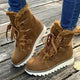 Women's Plush-Lined Winter Boots in Beige - View 3 | Bellmere