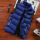 Men's quilted puffer gilet with stand collar and zip pockets