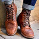 Unisex ankle-height lace-up boots