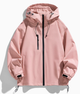 Women's hooded ski jacket with adjustable cuffs