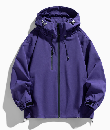 Women's hooded ski jacket with adjustable cuffs