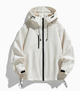 Women's hooded ski jacket with adjustable cuffs
