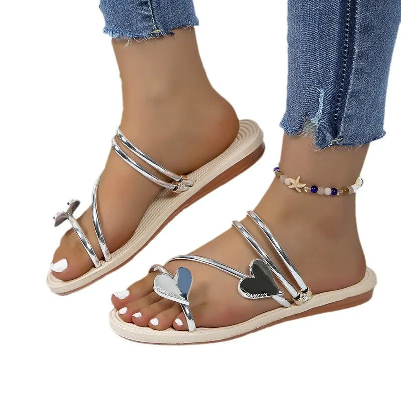Nika | Women's Amora Rhinestone Beach Sandals